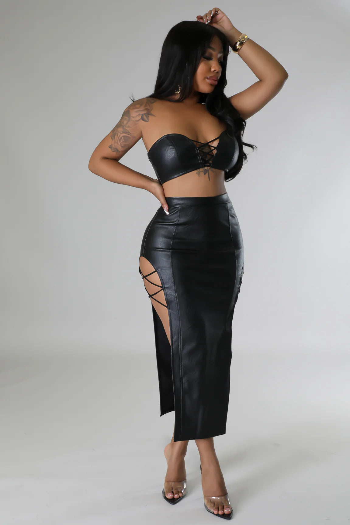 Baddies only Club Skirt Set