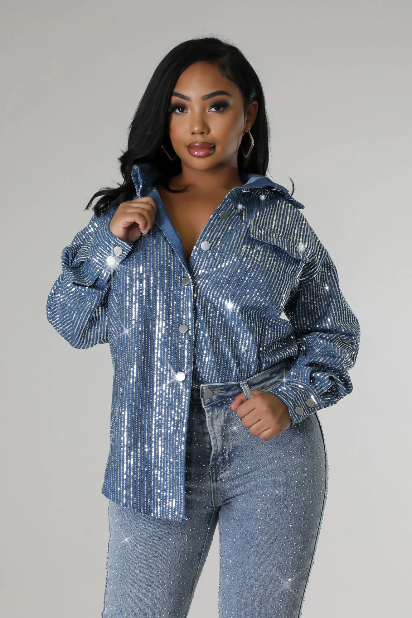 Shiny Night Denim Shirt