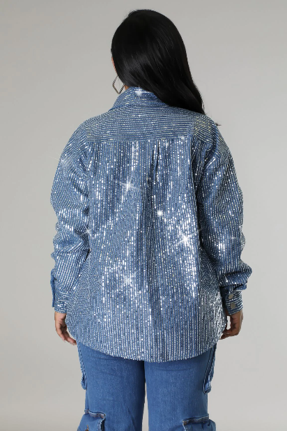 Shiny Night Denim Shirt