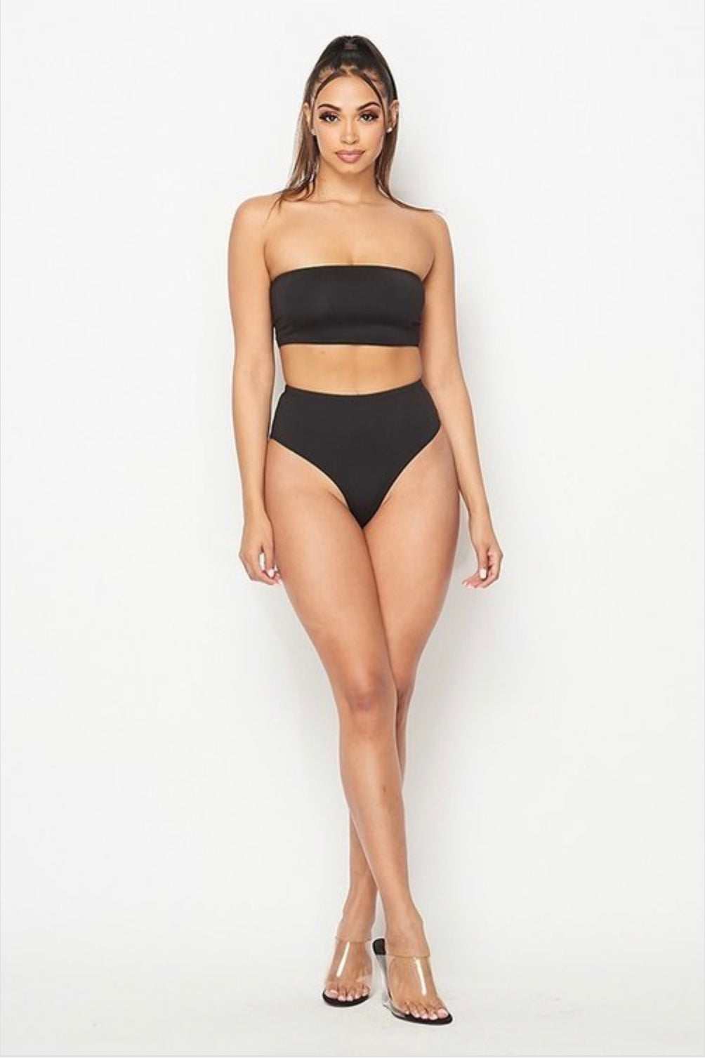 Black Bandeau Swimsuit