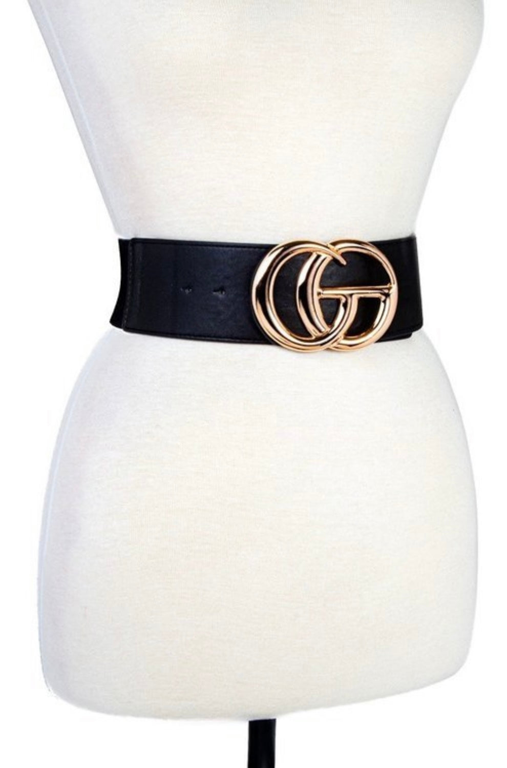 Faux Leather Wide buckle belt