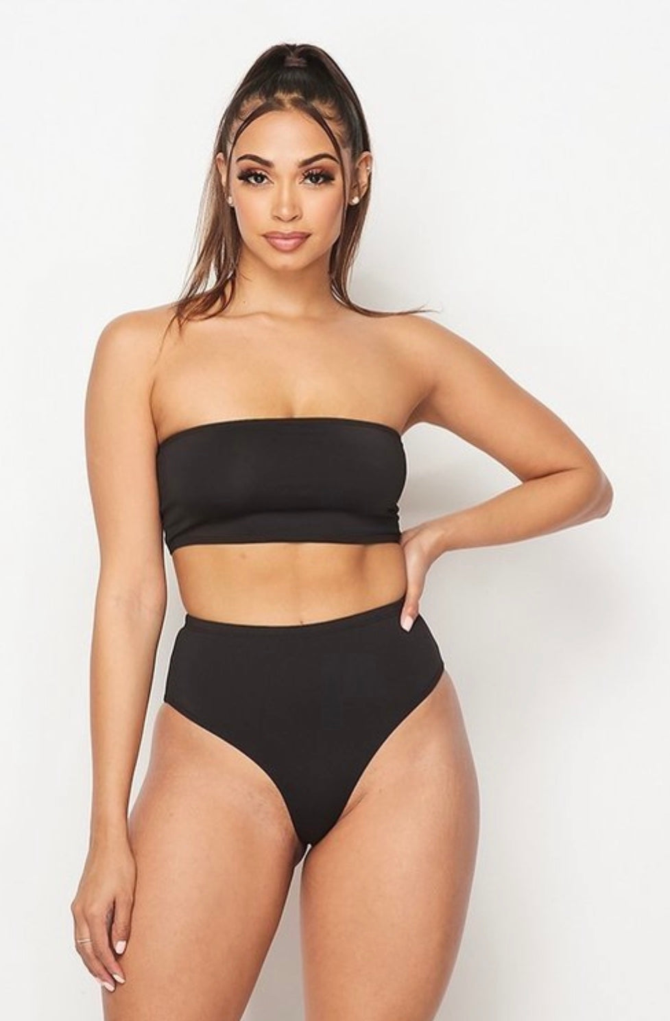 Black Bandeau Swimsuit