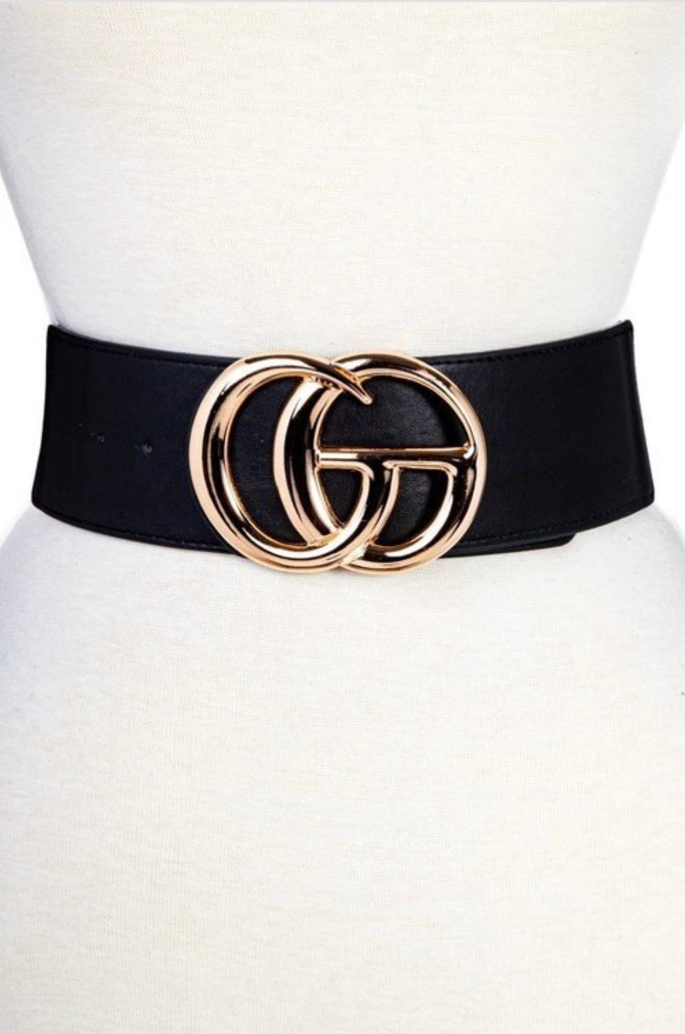 Faux Leather Wide buckle belt