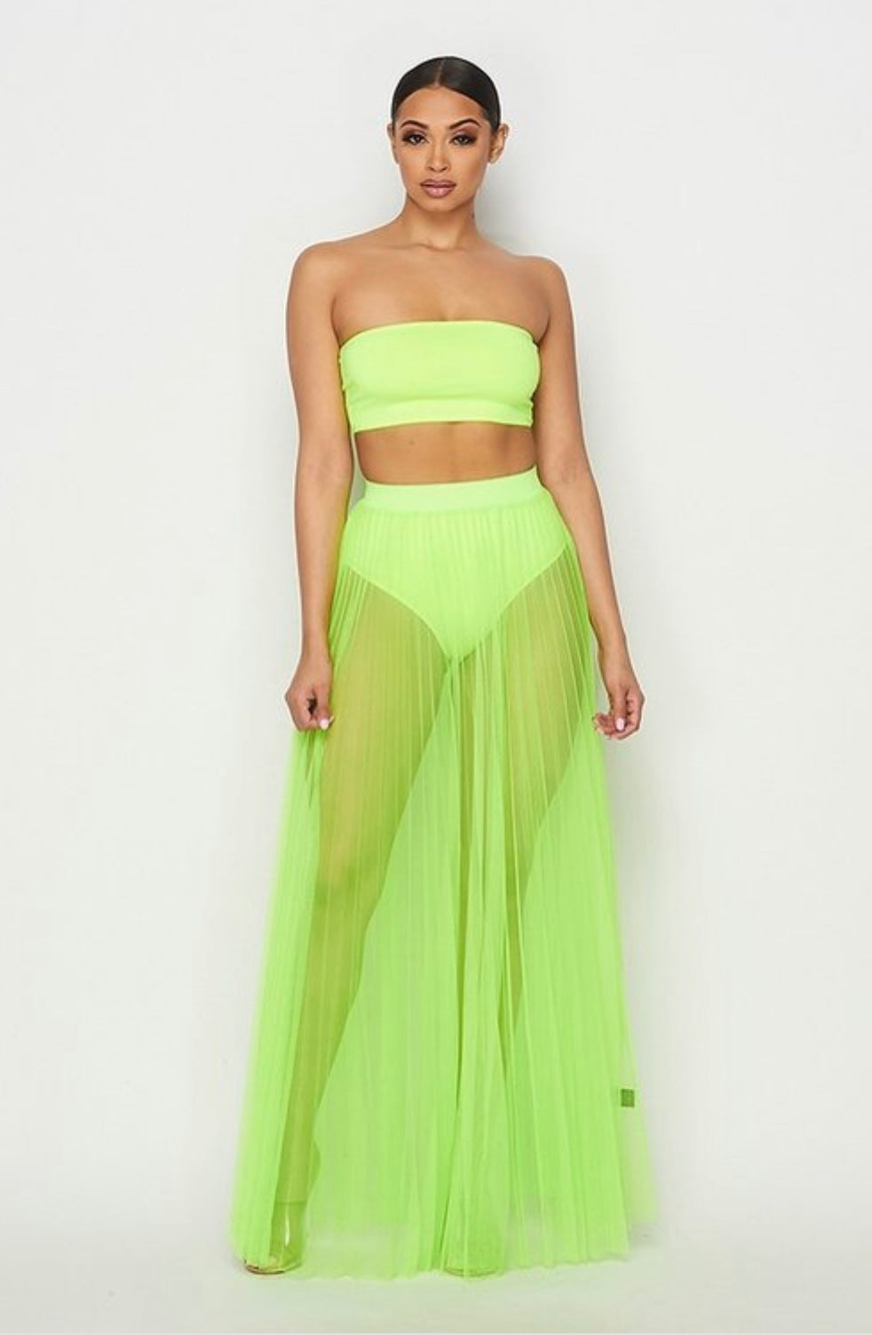 Lime Maxi Skirt