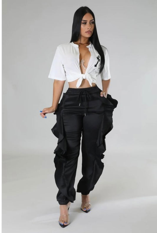 Ruffle Joggers Pants