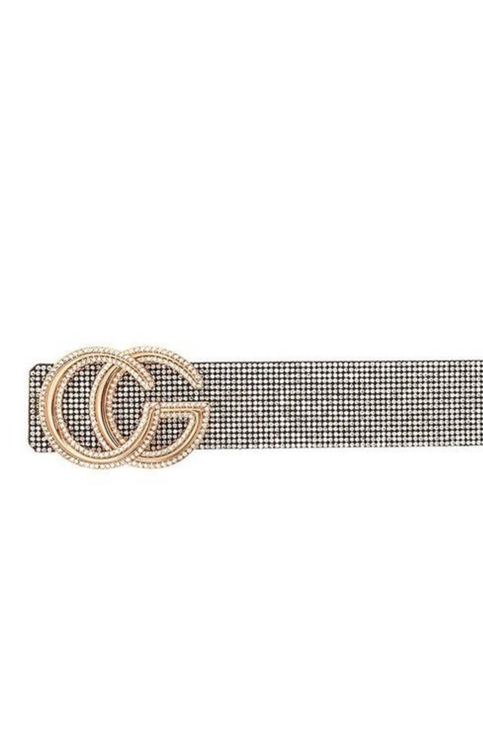 RHINESTONE PAVE FASHION BELT  L:44