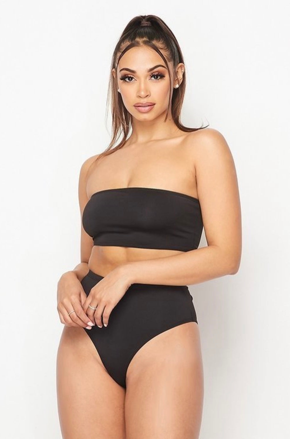 Black Bandeau Swimsuit