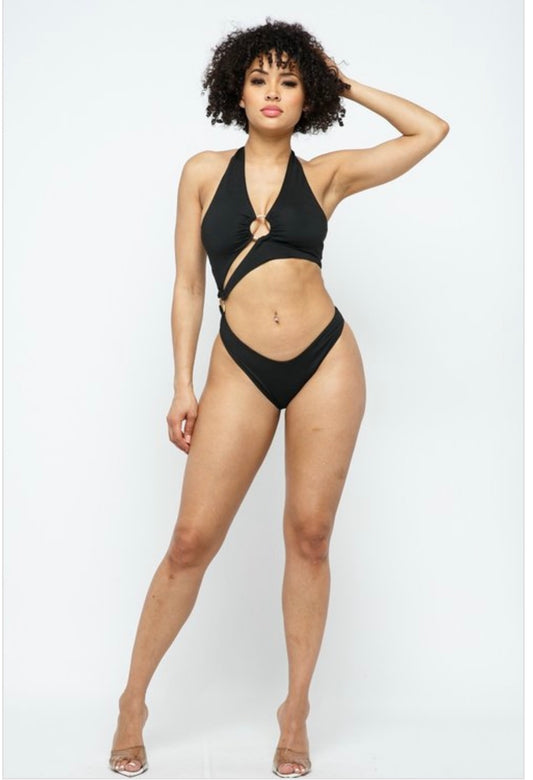 Black ring swimsuit