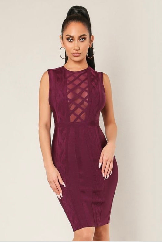 Cross Front Bandage Dress