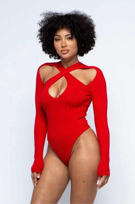 Red X Cross Bodysuit